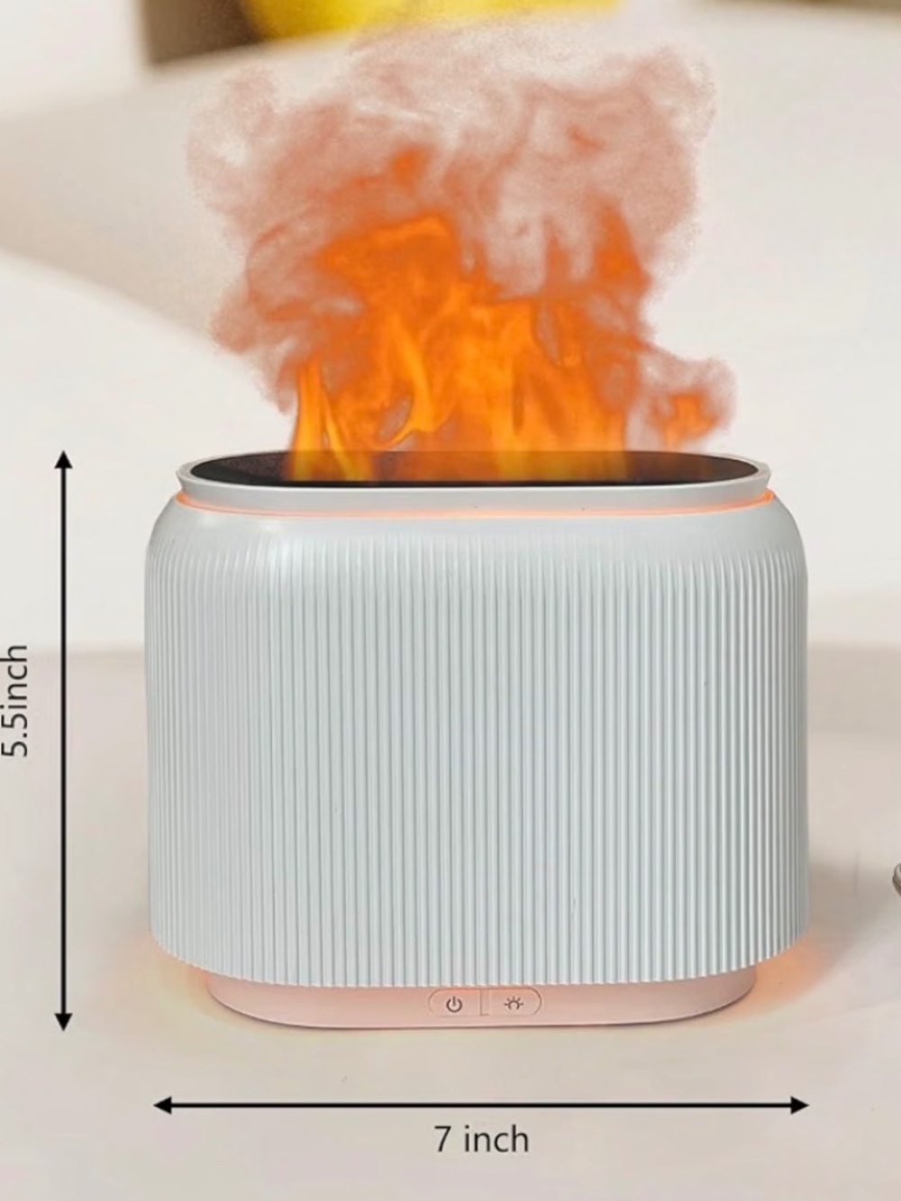 NIB Liffy Fireplace Flame Essential Oil Diffuser Mist Humidifier